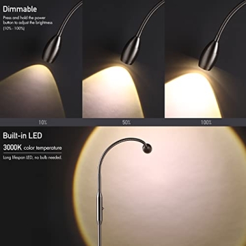 O’Bright Ray Adjustable LED Beam Floor Lamp for Reading