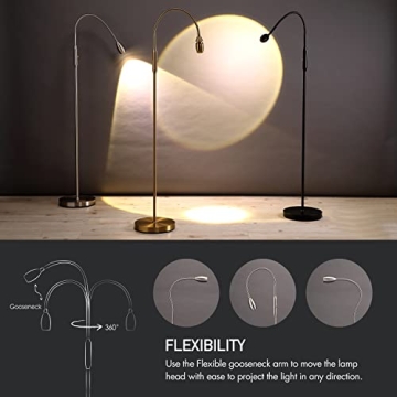 O’Bright Ray Adjustable LED Beam Floor Lamp for Reading