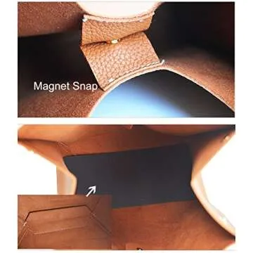 HOXIS Vintage Minimalist Style Soft Pu Leather Handbag Clutch Small Tote (Black)