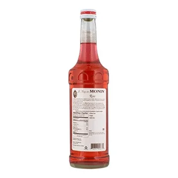 Monin Rose Syrup for Cocktails and Mocktails, Gluten-Free