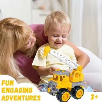 Kididdo Excavator Toys for Boys 3-5 Years Old Kids Construction Vehicle Building Toys for Toddlers Take Apart Truck with Screwdriver and Drill DIY Educational STEM Toy Gift for 3 4 5 Yeas Old Boy
