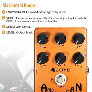 JOYO American Sound Amp Simulator Pedal for Electric Guitar