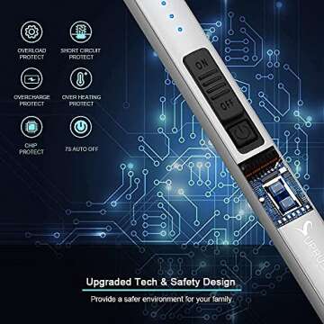 SUPRUS Electric Lighter Rechargeable Windproof Design