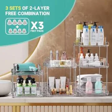 Fulpower 3 Tier Bathroom Organizers for Efficient Storage