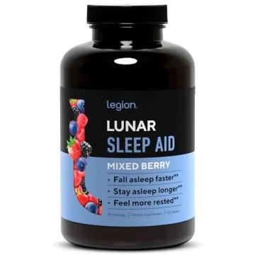 Legion Lunar Natural Sleep Aid Chewable Tablets with Melatonin, L-Glycine, 30 Serving