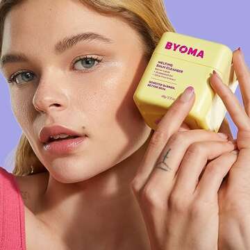 BYOMA Melting Balm Facial Cleanser - Buttery Soft Cleansing Balm for Skin Barrier Repair - Tri-Ceramide Face Wash for Sensitive Skin & All Skin Types - Deeply Hydrated Skin, No Oily Residue - 2.12 oz