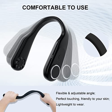 Rechargeable Neck Fan with 10-Hour Battery & Quiet Design