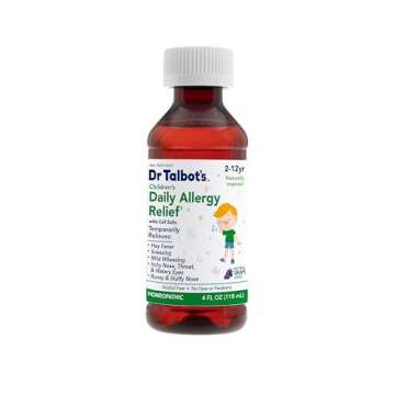 Dr. Talbot's Children's Allergy Relief Medicine - 4 oz - Includes Dosage Cup - for 2-12 Years Old - Natural Grape Flavor (Packaging Varies)
