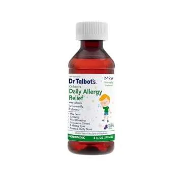 Dr. Talbot's Children's Allergy Relief Medicine - 4 oz - Includes Dosage Cup - for 2-12 Years Old - Natural Grape Flavor (Packaging Varies)