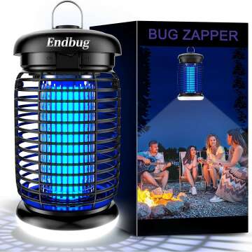 Endbug Bug Zapper Outdoor, Mosquito Zapper Outdoor with LED Light, 4200V Electric Bug Zapper, 5ft Po...