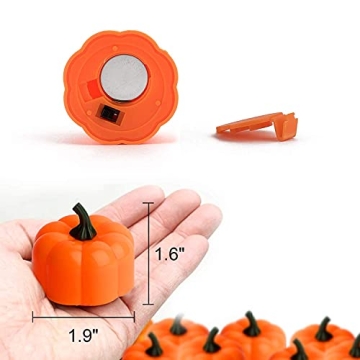 Homemory LED Pumpkin Lights for Halloween - 12 Pack