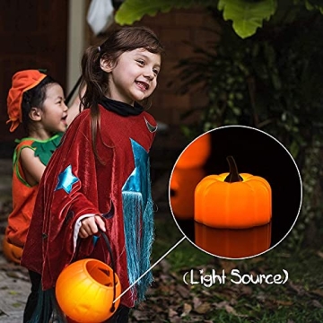 Homemory LED Pumpkin Lights for Halloween - 12 Pack