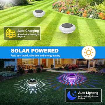 LENONE Floating Pool Lights w/Remote - 6.5 Inch RGB Color Changing Solar Pool Lights That Float with...