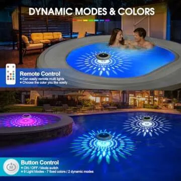 LENONE RGB Floating Pool Lights - Solar & Remote Controlled