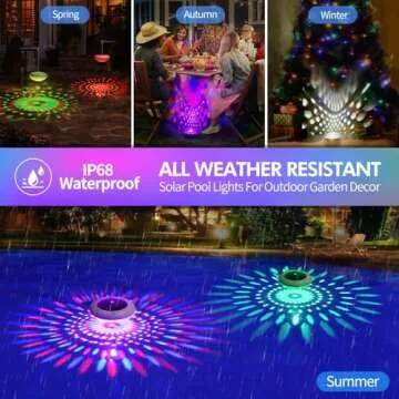 LENONE RGB Floating Pool Lights - Solar & Remote Controlled