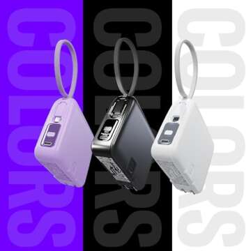 LazyBank Fastest Rapid Mini Portable Charger 45 W with AC Plug-in Power Bank 15000mAh RedDot Design Award Smart Fast Charging (Black)