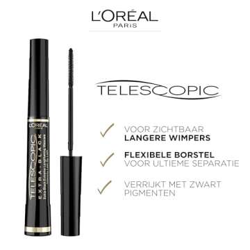 L'Oreal Telescopic Extra Black Mascara, Extra Black, 0.27 Ounce