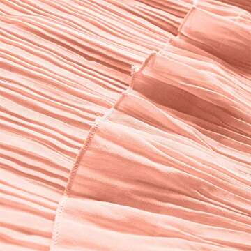 Soesdemo Women's Casual Off The Shoulder Sleeveless Tiered Ruffle Pleated Party Cocktail Dress Pink, Small