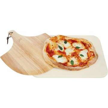 HANS GRILL Pizza Stone for Oven & BBQ - 15x12 Inch