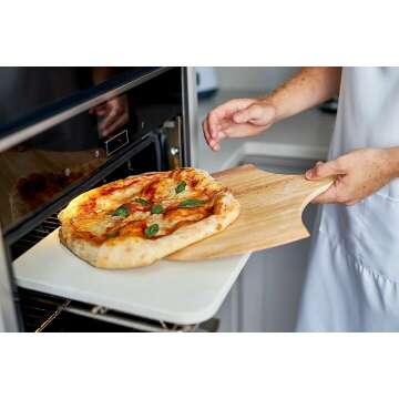 HANS GRILL Pizza Stone for Oven & BBQ - 15x12 Inch