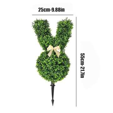 Rabbit Shaped Topiary Trees, 3ft Bunny Topiary Outdoor Decoration, Easter Bunny Topiary Garden Decor...