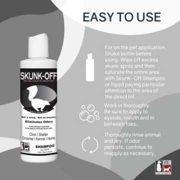 Skunk Off Pet Shampoo – Ready to Use Skunk Odor Remover for Dogs, Cats, Home, Carpet, Car & More ?...
