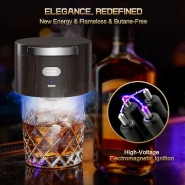 Electric Whiskey Smoker Kit with 6 Flavor Wood Chips