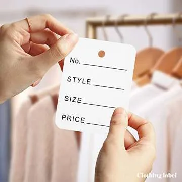 Premium 1800 White Price Tags for Retail & Organization