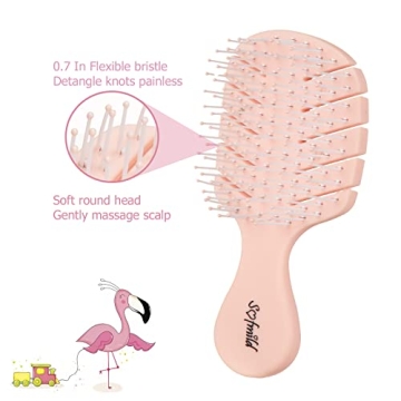 Sofmild Mini Travel Vent Hair Brush Fast Dry Easy Detangle