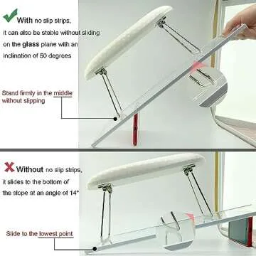 Nail Arm Rest, Hand Rest for Nail Microfiber Soft Leather Manicure Nail Rest with Non-Slip, WOLINSPRING Professional Hand Pillow Cushion Table Desk Station for Nail Techs Use (White)