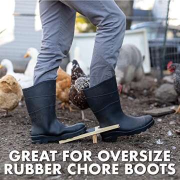 JobSite Boot Jack - Wood Boot Remover - Extra Wide Boot Puller for Taking off Boots