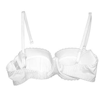 frugue Strapless Push Up Lace Sexy Bandeau Bra White US 38 A