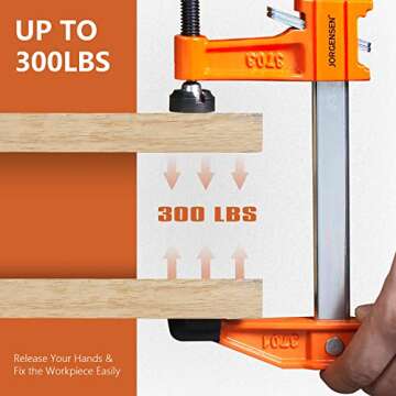 Jorgensen 6 inch Bar Clamp Set for Woodworking & DIY