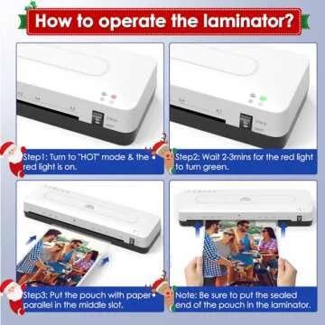 Laminator Machine 13 Inch Laminating Machine - A3 Lamination Machine with 30 Laminating Pouches, Cold and Thermal Laminator Kit for Office Home School Use (laminator A3)