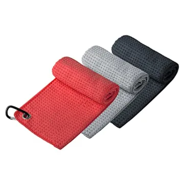 Handy Picks Microfiber Golf Towel 3 Pack with Clips