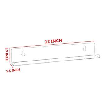 IEEK 6 PCS Vinyl Record Shelf Wall Mount,Clear Acrylic Album Record Holder Display Shelf,Display Your Daily Listening in Style