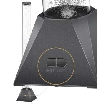 CALOVER Large 4FT Sensory Fish Bubble Tube Aquarium Night Light Tower Lamp Calming Relax for Autistic ADHD Children Alleviating Stress and Anxiety in Adults