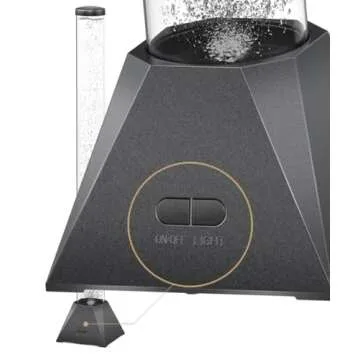 CALOVER Large 4FT Sensory Fish Bubble Tube Aquarium Night Light Tower Lamp Calming Relax for Autistic ADHD Children Alleviating Stress and Anxiety in Adults