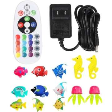 CALOVER Large 4FT Sensory Fish Bubble Tube Aquarium Night Light Tower Lamp Calming Relax for Autistic ADHD Children Alleviating Stress and Anxiety in Adults