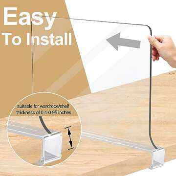 Acrylic Shelf Dividers for Ultimate Closet Organization