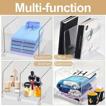 Acrylic Shelf Dividers for Ultimate Closet Organization