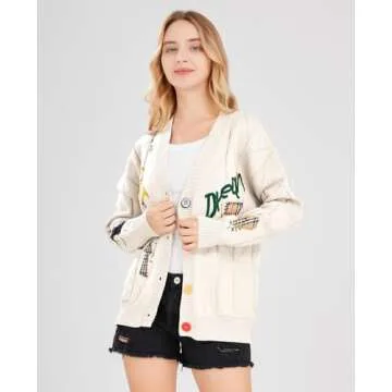 Stylish Women's Cable Knit Cardigan for Cozy Elegance