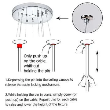 OKYSAI 3 Rings LED Chandelier for Home Lighting