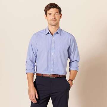 Amazon Essentials Men's Leather Belt, Classic Style, Size 34, Tan