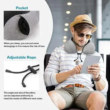 Soft Digits Memory Foam Travel Pillow with Sleep Accessories