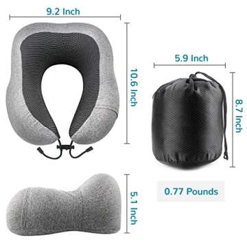 Soft Digits Memory Foam Travel Pillow with Sleep Accessories