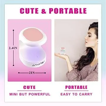 ANYINS Mini UV Light for Gel Nails, UV Light for Nails Nail Lamp Portable UV Nail Lamp 16W UV Lamp Professional UV Lamp for Gel Nails Innovative Nail Dryer for Nail Art