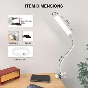 Vansuny LED Desk Lamp with USB Power & Brightness Levels