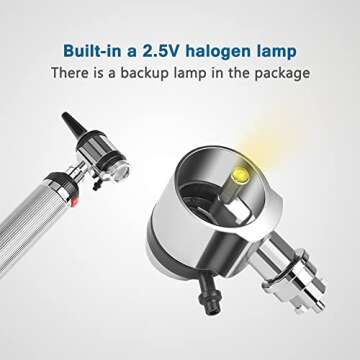 Professional Otoscope Kit with Halogen Lamps and Speculums