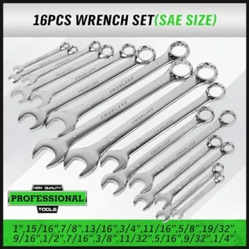 SWANLAKE 32-Piece Wrench Set for SAE & Metric Needs